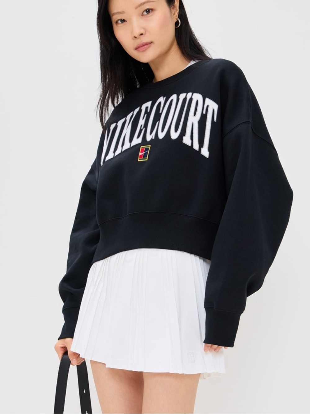 Nike Court Phoenix Fleece Over Oversized Heritage Sweatshirt - Picture 2 of 11